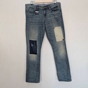 GAP 1969 Real Straight Patchwork Pants Size 14/32 New without Tags Boho